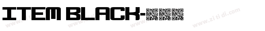 Item Black字体转换 Item Black字体转换